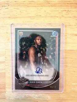 Derik Queen Black Geometric Auto /10 Bowman RC - Image 1