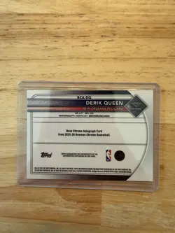 Derik Queen Black Geometric Auto /10 Bowman RC - Image 2