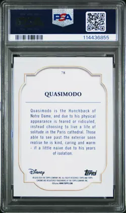 QUASIMODO 2024 TOPPS CHROME DISNEY BLACK RED REFRACTOR SP 4/28 PSA 10 GEM MINT - Image 2