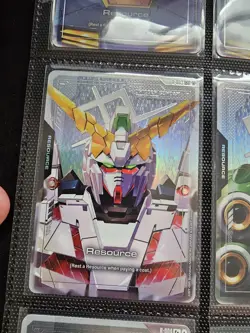 GUNDAM TCG CARD GAME UNICORN GUNDAM RESOURCE R-003 C+ FOIL - Image 1