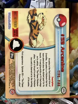 1999 Topps Pokemon Arcanine #59 Foil, Vintage Collectible Card, LP Condition - Image 2
