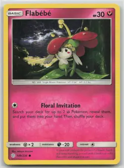 Flabebe 149/236 Common Cosmic Eclipse Pokemon Lightly Played - Image 1
