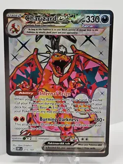 Pokemon TCG Charizard ex Black Star Promo Holo Full Art SVP 074 SV Black Star - Image 1