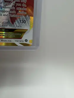 Pokemon Volcanion EX 115/114 Steam Siege Secret Rare Holo Full Art - Image 4