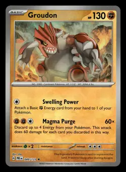 Groudon (Master Ball Pattern) 049/131 Rare Prismatic Evolutions Pokemon Holo - Image 1