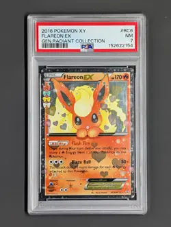 2016 POKEMON XY FLAREON EX GEN.RADIANT COLLECTION NM 7 PSA #RC6 - Image 1