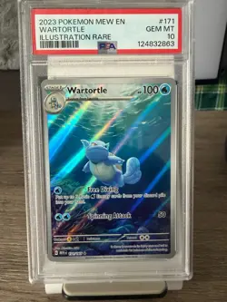 2023 POKEMON MEW EN-151 ILLUSTRATION RARE #171 WARTORTLE PSA 10 - Image 1