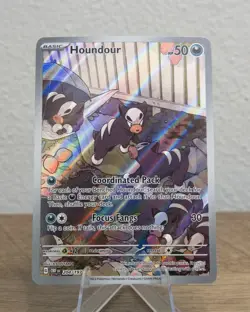 Houndour 204/197 - Illustration Rare Obsidian Flames Pokemon NM - Image 1