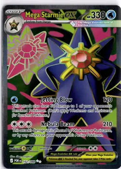 💧💦Mega Starmie ex 102/088 Me03: Perfect Order Holo Pokemon TCG Water Type💧💦 - Image 1