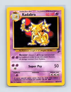 Kadabra 46/130 Uncommon Base Set 2 Pokemon Lightly Played - Image 1