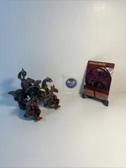 Bakugan Battle Brawlers Pyrus Maxus Helios 7 In 1 Completed With Card RARE SET - Image 1