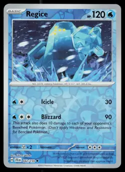 Regice Uncommon Reverse Holo Journey Together JTG 042/159 Pokemon NM 2025 - Image 1