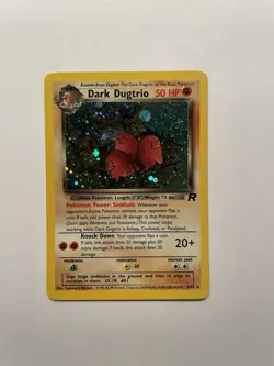 DARK DUGTRIO 6/82 HOLO R TEAM ROCKET POKEMON UNLIMITED HOLO LP - Image 1