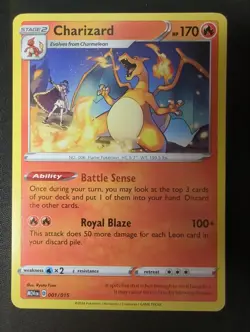 Pokemon Charizard 001/015 McDonald's 2024 Promo Non Holo LP - Image 1