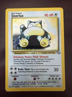 Pokemon TCG Snorlax Jungle 11/64 Holo Rare - Image 1