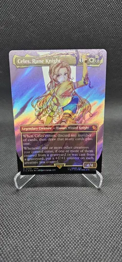 Celes, Rune Knight (Borderless) (Surge Foil) #209, Commander: Final Fantasy, NM - Image 1