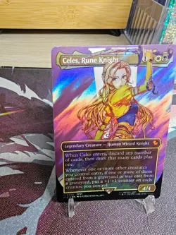 Celes, Rune Knight (Borderless) (Surge Foil) Commander: Final Fantasy Foil - Image 4