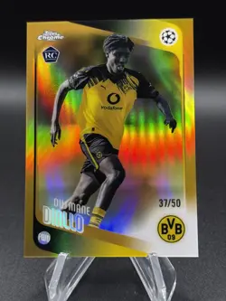 2025-26 Topps Chrome UEFA #120 Ousmane Diallo RC Gold Refractor /50 - Image 1