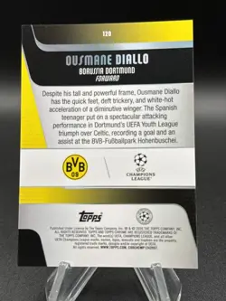 2025-26 Topps Chrome UEFA #120 Ousmane Diallo RC Gold Refractor /50 - Image 2