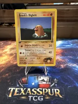 Brock's Diglett 67/132 Gym Challenge NM 1st Edition - Image 1
