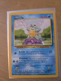 Pokemon TCG Squirtle Base Set, Card 63/102, Regular - Image 1
