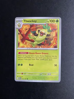 Pokemon TCG Thwackey Scarlet & Violet-Twilight Masquerade 015/167 Regular Common - Image 1