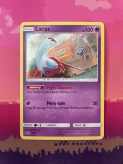 Pokemon Card Latias SM87 Black Star Promo Holo Near Mint - Image 1
