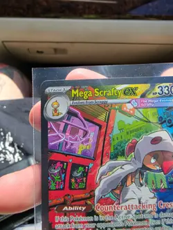 Pokemon TCG Mega Scrafty EX SIR 285/217 Ascended Heroes Pack Fresh Mint - Image 4