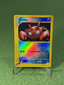 Pokemon Vintage Krabby 115/165 Expedition Base Set Reverse Holo Wotc 2002 - Image 1
