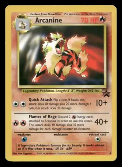 Arcanine 6 Wizards Black Star Promos LP Pokemon - Image 1