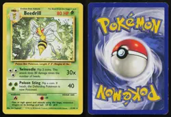 BEEDRILL 17/102 RARE BASE SET UNLIMITED POKEMON MP - Image 3