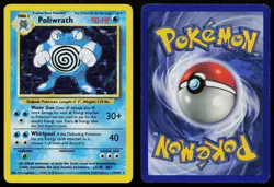 POLIWRATH 13/102 HOLO HOLO RARE BASE SET UNLIMITED POKEMON LP - Image 3