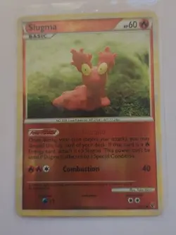 Slugma 67/90 Common HGSS Undaunted Pokemon Reverse Holo LP - Image 1