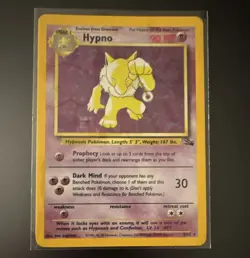 Wizards of the Coast Pokemon TCG Hypno Fossil 8/62 Holo Rare Unlimited 1999 - Image 2
