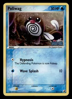 Poliwag 67/115 Common Unseen Forces Pokemon Reverse Holo Heavily Played - Image 1