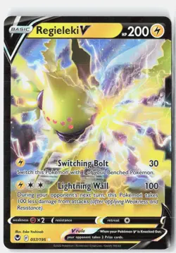 Regieleki V 057/195 Holo V Rare Silver Tempest Pokemon Near Mint - Image 1