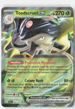 Toedscruel ex 005/091 Double Rare Paldean Fates Pokemon Near Mint - Image 1