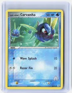 Team Aqua's Carvanha 48/95 Common Team Magma vs Team Aqua Pokemon Near Mint - Image 1