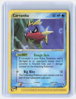 Carvanha 51/109 Common Ruby & Sapphire Pokemon Near Mint - Image 1
