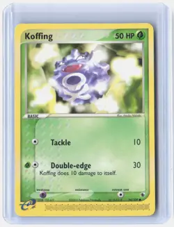 Koffing 54/109 Common Ruby & Sapphire Pokemon Near Mint - Image 1