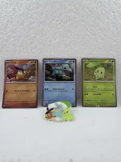Pokemon Ascended Heroes Starter Promo Lot – Totodile Chikorita Tepig + Trio Pin - Image 1