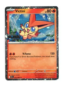 Victini Black Bolt Stamped 012/086 Rare Holo SV: Black Bolt Pokemon NM - Image 1