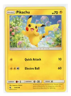 Pikachu 19/68 Common Normal Hidden Fates Pokemon LP - Image 1