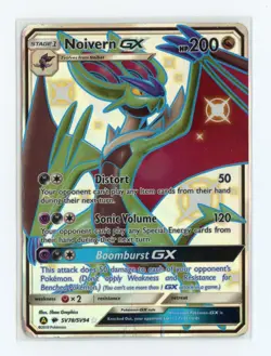 Noivern GX SV78/SV94 Shiny Holo Rare Hidden Fates Shiny Vault Pokemon HP DMG - Image 1