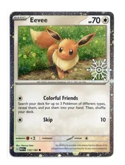 Eevee (Holiday Calendar) 133/165 Common Holo Pokemon NM - Image 1