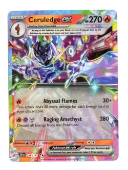 Ceruledge ex 036/191 Double Rare Holo SV08: Surging Sparks Pokemon NM - Image 1