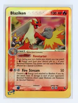 Blaziken 3/109 Rare Reverse Holo Ruby and Sapphire Pokemon HP DMG - Image 1
