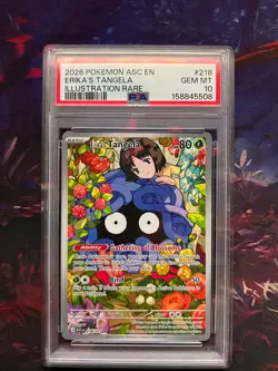 2026 POKEMON ASC EN-ASCENDED HEROES ILLUSTRATION RARE ERIKA'S TANGELA PSA 10 - Image 1