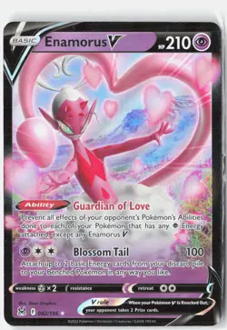 Enamorus V 082/196 Holo V Rare Lost Origin Pokemon Near Mint - Image 1