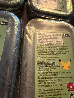 All 8 Sealed Mini Tins Set from Pokemon Celebrations 25th with Used Display Box - Image 4